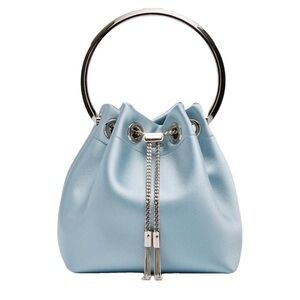 Jimmy Choo Light Blue Satin Mini Bag